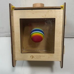 Crunch Labs Wooden Box with Rainbow Ball has Hidden Spider Surprise